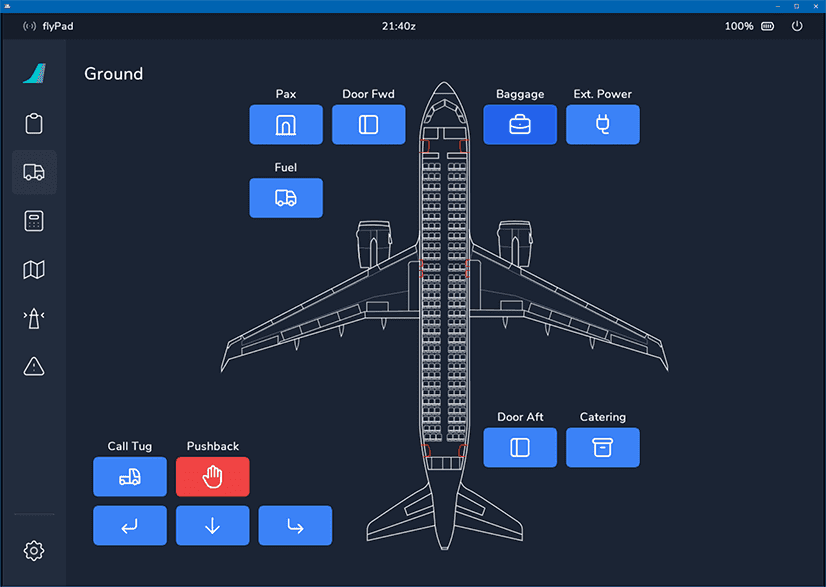 flyPad Ground page